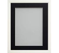 Frame Company Drayton Range White A4 Picture Photo Frame with Black Mount for Image A5* Choice of Sizes*