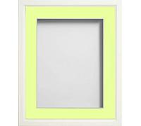 Frame Company Drayton White A4 Photo Frame with Lemon Bon Bon Mount for A5