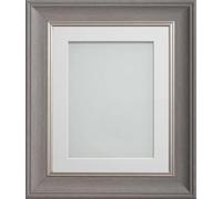 Frame Company Drummond Gunmetal Grey Photo Frame, Off-White Mount, 20x16 for 15x10 inch, fitted with perspex