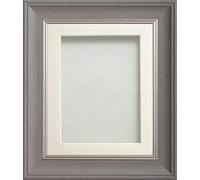 Frame Company Drummond Gunmetal Grey Photo Frame, White V-Groove Mount, A3 for A4 (11.75x8.25 inch, fitted with perspex)