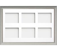 Frame Company Drummond Pale Grey Multi-Aperture Photo Frame with Mount 30x20 for 8x6 (x6)