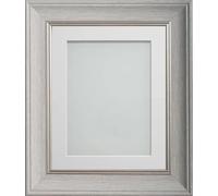 Frame Company Drummond Pale Grey Photo Frame, Off-White Mount, 10x10 for 8x8 inch, fitted with perspex