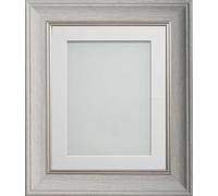 Frame Company Drummond Pale Grey Photo Frame, Off-White Mount, 9x7 for 7x5 inch, fitted with perspex