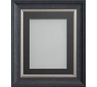 Frame Company Drummond Range Charcoal 12x10 inch Picture Photo Frame with Grey Mount for Image 8x6 inch * Choice of Sizes* Fitted with Real Glass