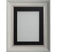 Frame Company Drummond Range Pale Grey 16x12 inch Picture Photo Frame with Black Mount for Image 12x8 inch * Choice of Sizes* Fitted with Real Glass