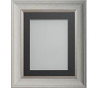 Frame Company Drummond Range Pale Grey 6x4 inch Picture Photo Frame with Grey Mount for Image 4x3 inch * Choice of Sizes* Fitted with Real Glass