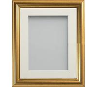 Frame Company Eldridge Gold 10x8 inch Picture Photo Frames With Ivory Mount for Image 8x6 inch *Choice of Sizes* Fitted with Real Glass