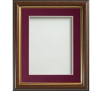 Frame Company Eldridge Mahogany 14x11 Frame, Plum Mount for A4