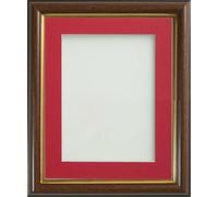 Frame Company Eldridge Mahogany 14x11 Frame, Red Mount for A4