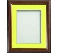 Frame Company Eldridge Mahogany 50x40cm Frame Lemon Bon Bon Mount for 40x30