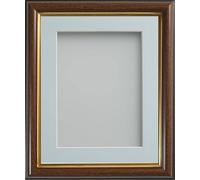 Frame Company Eldridge Mahogany 50x40cm Frame, Light Blue Mount for 40x30 | Fits a 40x30 photo with mount or a 50x40cm photo without mount, Frame size 50x40cm, Overall approx 56x46cm, Perspex Front