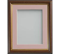 Frame Company Eldridge Mahogany A2 Frame, Pink Mount for A3