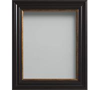 Frame Company Emson Black Modern Photo Frame with a Copper Toned Inlay Detail, 20x16 inch, Fitted with Real Glass