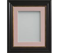 Frame Company Emson Black Picture Photo Frame with Pink Mount - 7x5 for pic size 5x3.5 *Choice of Sizes* Fitted with Real Glass
