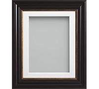 Frame Company Emson Black Picture Photo Frame with White Mount - 9x7 for pic size 7x5 *Choice of Sizes* Fitted with Real Glass