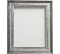 Frame Company Farraday Range Wooden Photo Frame, Silver, 16x12 inch *Choice of Sizes* Fitted with Real Glass