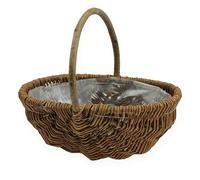 Frame Company Indoor/Outdoor Rustic Wicker Trug Planter/Storage, Large Single Basket *Choice of sizes*