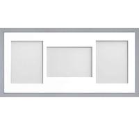 Frame Company Jellybean Multi-Aperture Frame Pale Grey 20x10 with White Mount for 7x5 inch (x3 PLP)