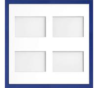 Frame Company Jellybean Multi-Aperture Frame Royal Blue 40x40cm with White Mount for 6x4 inch (x4)