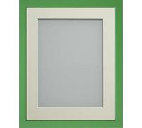 Frame Company Jellybean Range Green Wooden 10x8 inch Picture Photo Frame with Ivory Mount for Image 8x6 inch * Choice of Colours & Sizes* Fitted with Perspex