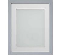 Frame Company Jellybean Range Grey Wooden 14x11 inch Picture Photo Frame with White Mount for Image 10x7 inch * Choice of Colours & Sizes* Fitted with Perspex