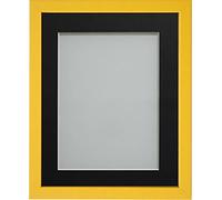 Frame Company Jellybean Range Mustard Yellow Wooden 30x20 inch Picture Photo Frame with Black Mount for Image A2 * Choice of Colours & Sizes* Fitted with Perspex