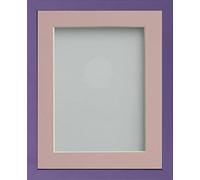 Frame Company Jellybean Range Purple Wooden 7x5 inch Picture Photo Frame with Pink Mount for Image 6x4 inch * Choice of Colours & Sizes* Fitted with Perspex