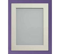 Frame Company Jellybean Range Purple Wooden A4 Picture Photo Frame with Ivory Mount for Image 9x6 inch * Choice of Colours & Sizes* Fitted with Perspex