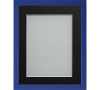 Frame Company Jellybean Range Royal Blue Wooden 14x11 inch Picture Photo Frame with Black Mount for Image 12x8 inch * Choice of Colours & Sizes* Fitted with Perspex
