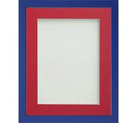 Frame Company Jellybean Range Royal Blue Wooden A3 Picture Photo Frame with Red Mount for Image A4 * Choice of Colours & Sizes* Fitted with Perspex
