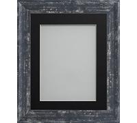 Frame Company Lynton Coal Photo Frame with Black Mount, 14x11 for A4, fitted with perspex