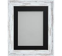 Frame Company Lynton Driftwood Photo Frame with Black Mount, 18x12 for 12x8 inch, fitted with perspex