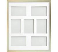 Frame Company Multi Aperture Photo Frame, Champagne Gold, 20x16 for image size 6x4 inch (x7), fitted with glass