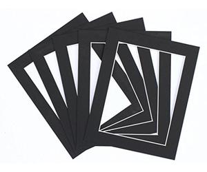 Frame Company Pack of 10 Black Mounts 16x12 for 12x8 inch *Choice of Colours*