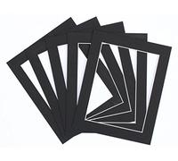 Frame Company Pack of 10 Black Mounts 7x5 for 6x4 inch *Choice of Colours*