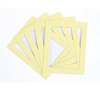 Frame Company Pack of 10 Lemon Bon Bon Mounts 6x4 for 5x3 inch *Choice of Colours*