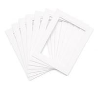 Frame Company Pack of 10 White V-Groove Mounts, 50x40cm for 40x30cm