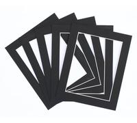 Frame Company Pack of 3 Black Mounts 7x5 for 6x4 inch *Choice of Colours*