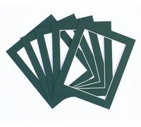 Frame Company Pack of 3 Bottle Green Mounts, 50x40cm for 40x30cm
