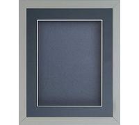 Frame Company Radcliffe Grey 16x12 with Dark Blue BB and Dark Blue Mount for 12x8