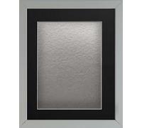 Frame Company Radcliffe Grey 16x12 with Silver BB and Black Mount for 13x9