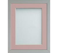 Frame Company Radcliffe Grey 8x6 with Pink BB and Gold Mount for 5x3
