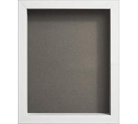 Frame Company Radcliffe White Box Frame, Grey Backing, 12x8