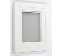 Frame Company Rickman Box 3D Photo Frame, Wood, White with Off-White Mount, 16x12 for Image Size 12x10 inch