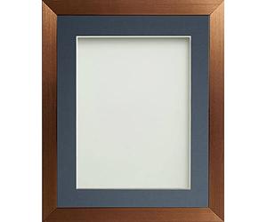 Frame Company Simpson Copper 10x8 Frame with Blue Mount for 8x6