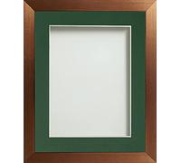 Frame Company Simpson Copper 10x8 Frame with Bottle Green Mount for 7x5