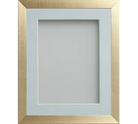Frame Company Simpson Gold 9x7 Frame with Light Blue Mount for 6x4