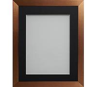 Frame Company Simpson Range Copper 10x8 inch Frame With Black Mount for 7x5 inch *Choice of Sizes* Fitted with Real Glass