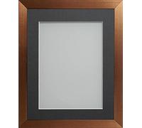 Frame Company Simpson Range Copper 14x11 inch Frame With Grey Mount for 12x8 inch *Choice of Sizes* Fitted with Real Glass
