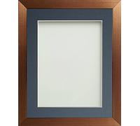 Frame Company Simpson Range Copper 8x8 inch Frame With Blue Mount for 6x6 inch *Choice of Sizes* Fitted with Real Glass
